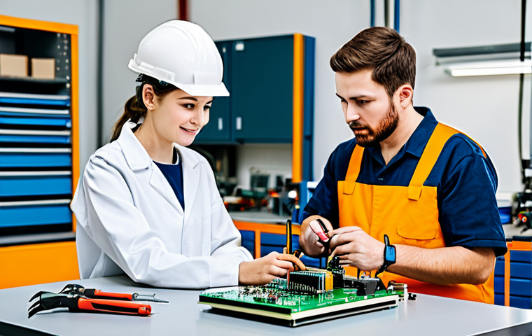 전기분야에서 요구되는 소프트 스킬 - **Image Prompt:** "An electrical engineer in a professional setting, troubleshooting a complex elect... 전기분야에서 요구되는 소프트 스킬 - **Image Prompt:** "An electrical engineer in a professional setting, troubleshooting a complex elect...