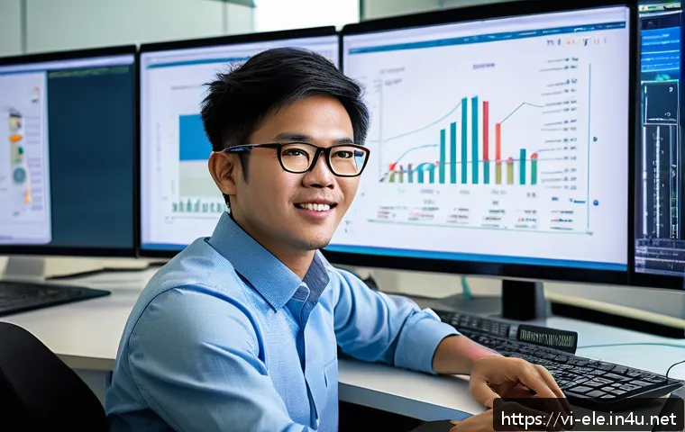 전기설비기사 자격증의 가치 - A professional Vietnamese electrical engineer in a modern office environment, wearing business casua...